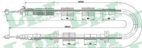 Трос ручного гальма LPR C0223B