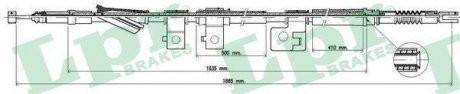 Трос ручного тормоза LPR C0310B