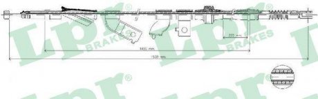 Трос ручного тормоза LPR C0312B