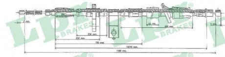 Трос ручного тормоза LPR C0320B