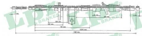 Трос ручного тормоза LPR C0320B