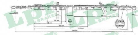 Трос ручного тормоза LPR C0321B