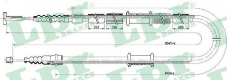 Трос ручного тормоза LPR C0341B