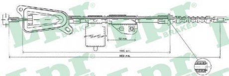 Трос ручного тормоза LPR C0478B