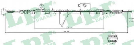 Трос ручного тормоза LPR C0512B