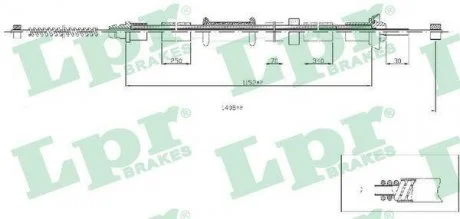 Трос ручного гальма LPR C0518B