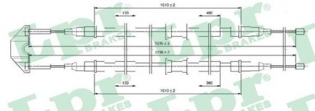 Тросик стояночного тормоза LPR C0550B