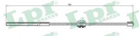 Трос ручного тормоза LPR C0558B