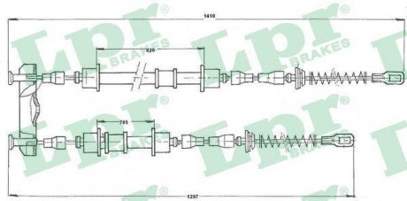Тросик стояночного тормоза LPR C0572B