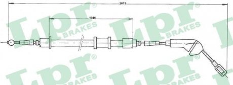 Тросик гальма стоянки LPR C0580B