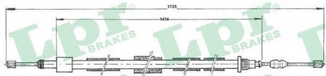 Трос ручного тормоза LPR C0615B