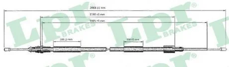 Трос ручного гальма LPR C0620B