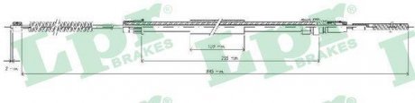 Тросик стояночного тормоза LPR C0626B