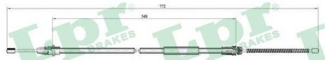 Трос ручного тормоза LPR C0639B