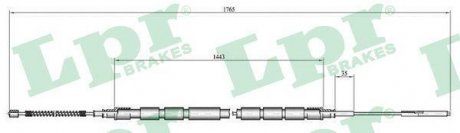 Трос ручного тормоза LPR C0657B