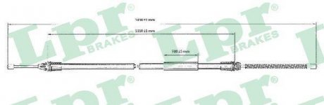 Трос ручного тормоза LPR C0720B