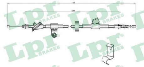 Трос ручного тормоза LPR C0758B (фото 1)