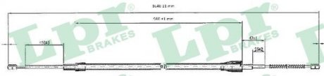 Тросик стояночного тормоза LPR C0812B