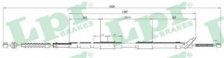 Трос ручного тормоза LPR C0873B