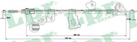 Трос ручного тормоза LPR C0890B