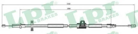 Трос ручного тормоза LPR C0923B