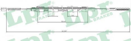 Трос ручного тормоза LPR C0931B