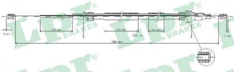 Трос ручного тормоза LPR C0936B