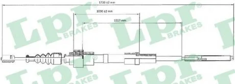 Тросик стояночного тормоза LPR C0956B