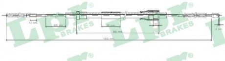 Трос ручного гальма LPR C0965B