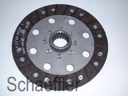 Диск зчеплення органічний (215мм повний профіль) DEUTZ FAHR 25, 25 A, 25 HST, 30 A, 35, 40 A, 45, HUERLIMANN 325, 335, 435, LAMBORGHINI 250, 250 DTA, 350, 350 A, 350 DTA, 450 DTA, SAME 25, 35 LuK 322038110