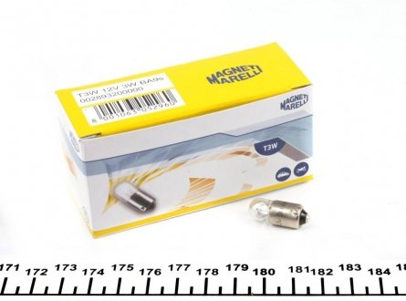 Автолампа T3W 12V 3W [] MAGNETI MARELLI 002893200000