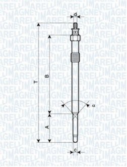 СВЕЧКА РАЗЖАРЕНИЯ MAGNETI MARELLI 062900024304