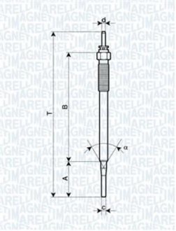 СВЕЧКА РАЗЖАРЕНИЯ MAGNETI MARELLI 062900036304