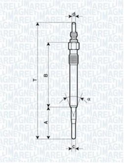 Свічка розжарювання MAGNETI MARELLI 062900058304