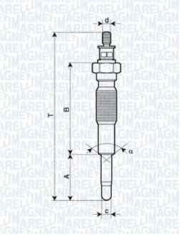 СВЕЧКА РАЗЖАРЕНИЯ MAGNETI MARELLI 062900063304