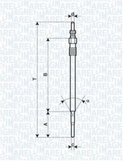 СВЕЧКА РАЗЖАРЕНИЯ MAGNETI MARELLI 062900070304