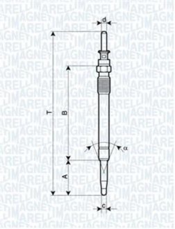 Свічка розжарювання MAGNETI MARELLI 062900078304