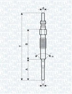 Свічка розжарювання Opel Antara,Captiva MAGNETI MARELLI 062900079304