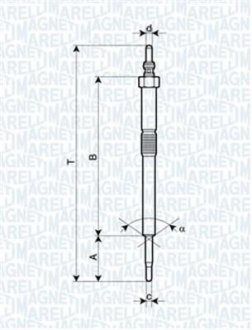 СВЕЧКА РАЗЖАРЕНИЯ MAGNETI MARELLI 062900082304