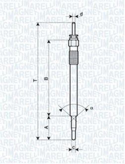 СВЕЧКА РАЗЖАРЕНИЯ MAGNETI MARELLI 062900086304