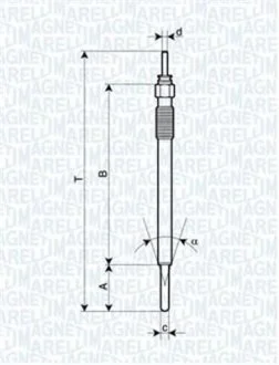Свічка розжарювання MAGNETI MARELLI 062900091304