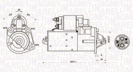 ROZRUSZNIK RENAULT SAFRANE II, VOLVO 850, C70 I, S40 I, S60 I, S70, S80 I, V40, V70 I, V70 II, XC70 CROSS COUNT SZT MAGNETI MARELLI 063720680010 (фото 1)