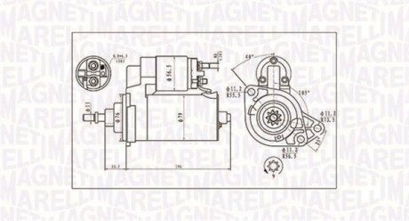 Стартер MAGNETI MARELLI 063720713010 (фото 1)