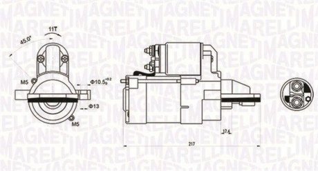 ROZRUSZNIK 12V FORD MONDEO 1.8/2.0 16V 2000 -> SZT MAGNETI MARELLI 063721246010