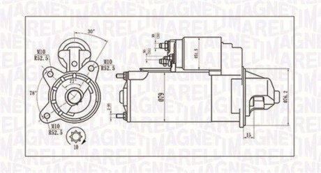 ROZRUSZNIK 12V FORD FOCUS 1.8 DI/TDDI/TDCI 98 -> SZT MAGNETI MARELLI 063721396010