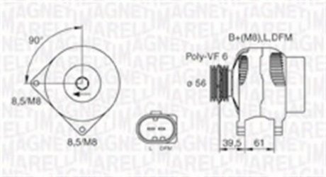 Генератор MAGNETI MARELLI 063731394010