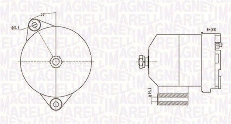 Alternator SKODA/SEAT FABIA 1.0/1.4, SETA AROSA 1.0 MAGNETI MARELLI 063731586010 (фото 1)