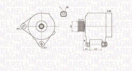 ALTERNATOR 12V RENAULT MEGANE II/SCENIC/GRAND SCENIC 2.0/1.9 DCI 2004 -> SZT MAGNETI MARELLI 063731768010