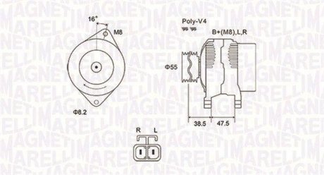 Alternator HYUNDAI/KIA MAGNETI MARELLI 063731798010 (фото 1)