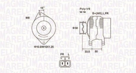 Alternator HYUNDAI/KIA CEED/SOUL/VENGA, i20/i30/VELOSTER 90A MAGNETI MARELLI 063732020010